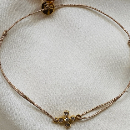 Bracelet fil lurex - Marie croix