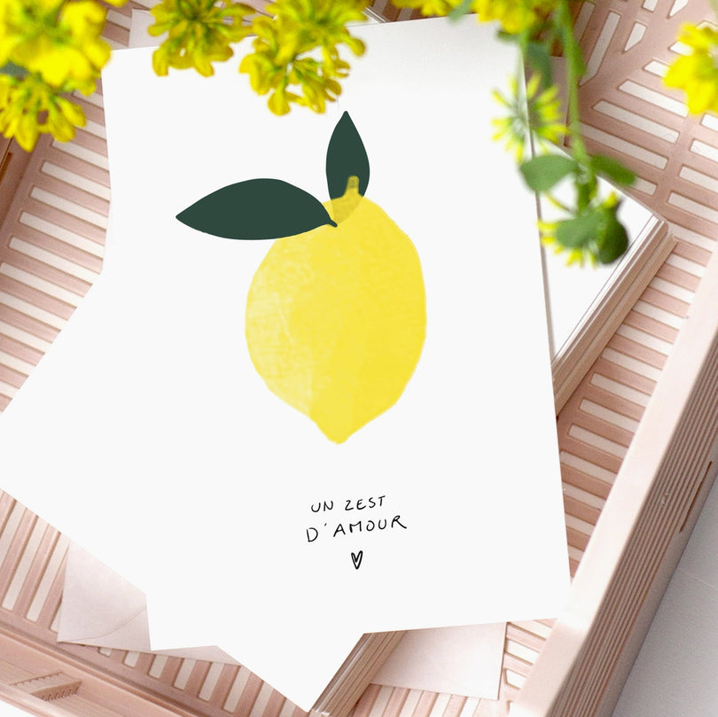 Carte - Citron zeste d'amour