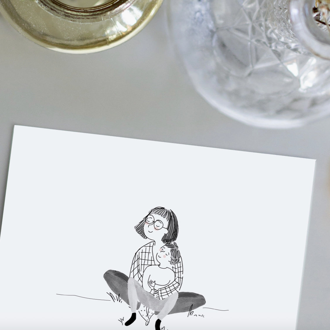 Carte - Tendresse maman et son fils