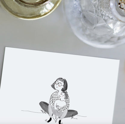 Carte - Tendresse maman et son fils