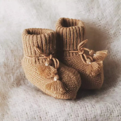 Chaussons noisettes - 0-6 mois