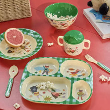 Set de vaisselle bébé en mélamine - Héros vert
