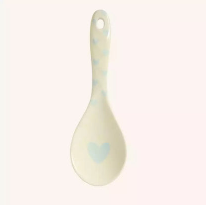 Cuillère à salade - Coeurs bleus