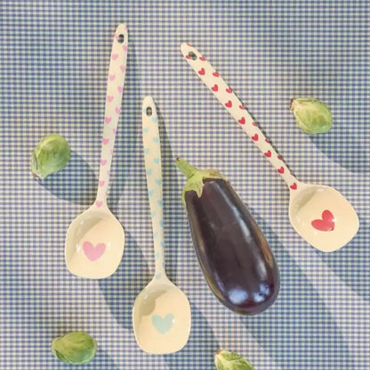 Grand cuillère de cuisine - Coeurs rouges
