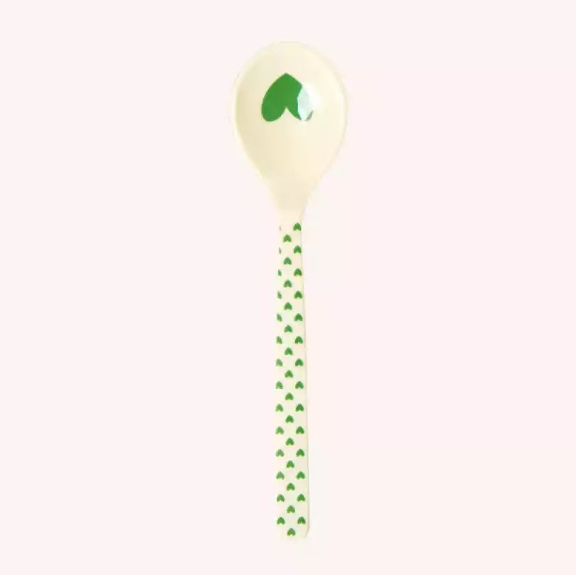 Cuillère à café - Coeurs verts