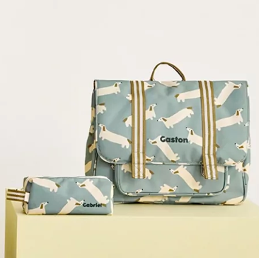Cartable enfant - Teckels Bleu Givré