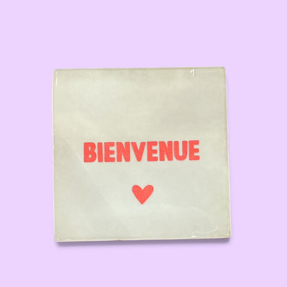 Carreau à accrocher bienvenue vert sauge studio meuk