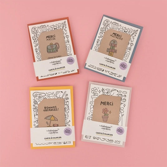 Carte & sachet de graines - Nounou adorée