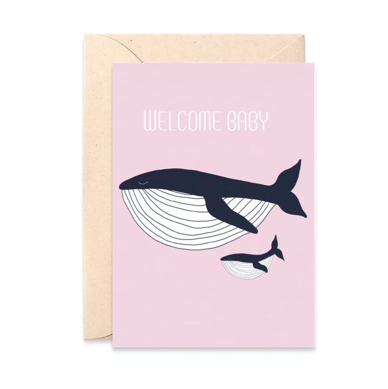 Carte - Welcome Baby (Baleine)