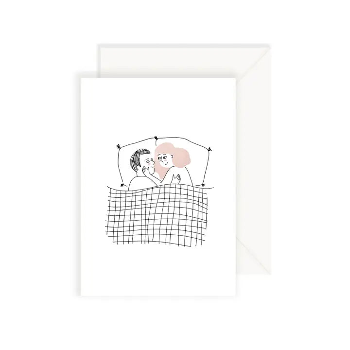 Carte câlin sous la couette
