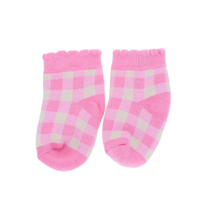 Chaussettes bébé 0 à 6 mois - Vichy rose