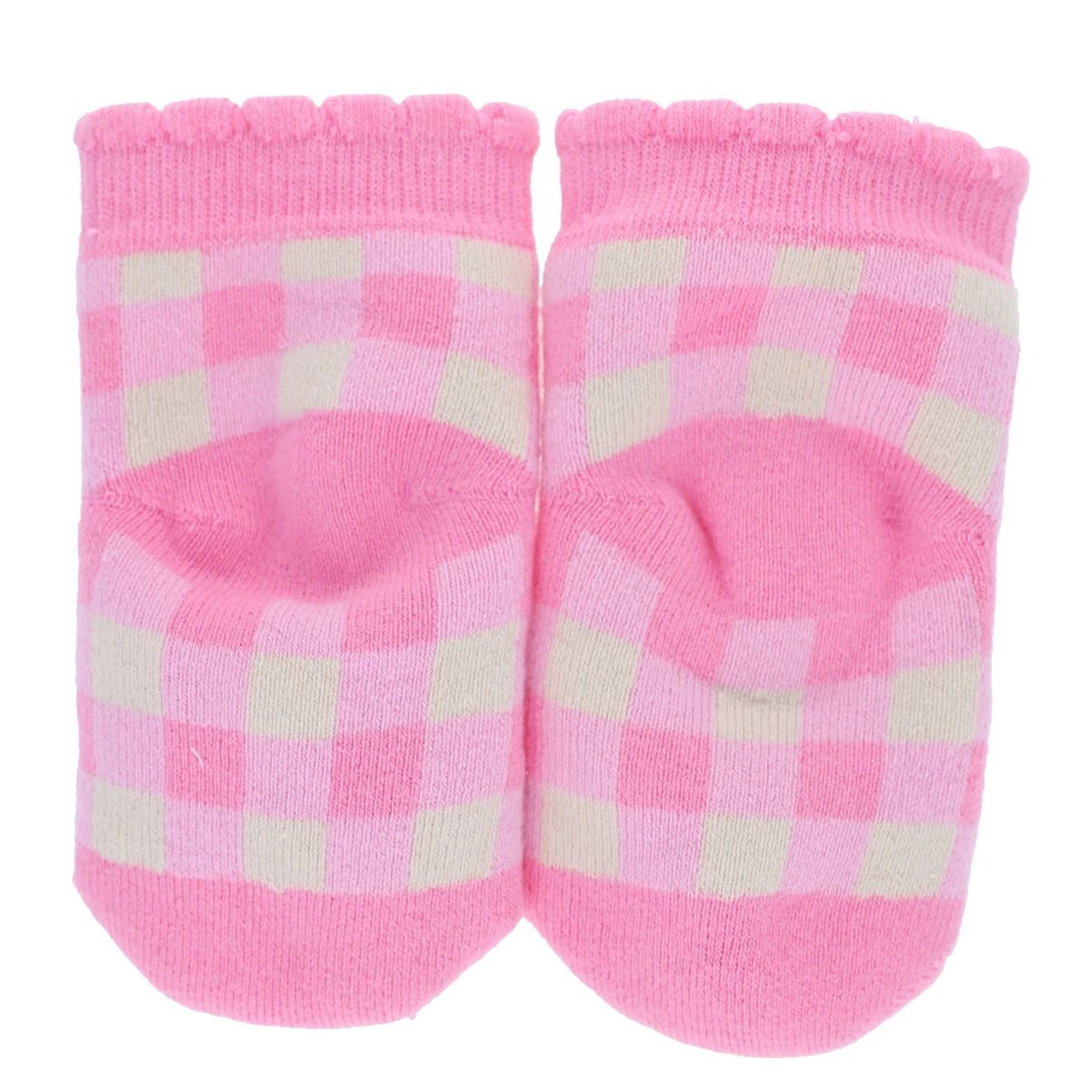 Chaussettes bébé 0 à 6 mois - Vichy rose