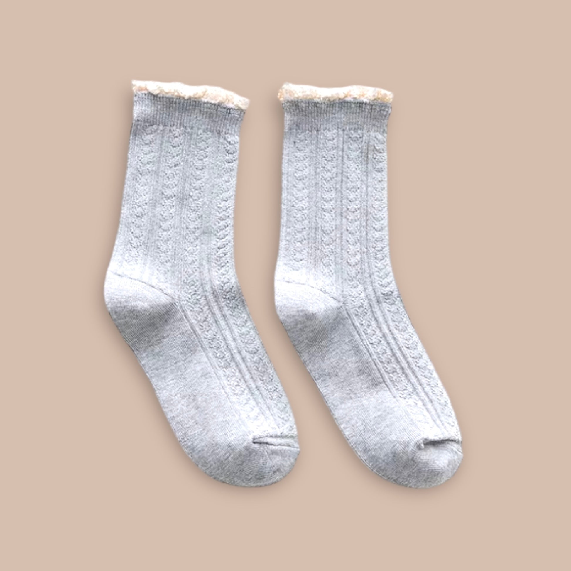 Chaussettes - Macramé grise