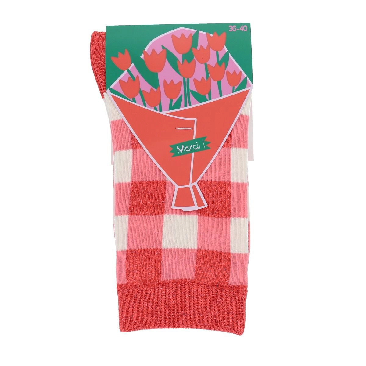 Chaussettes à paillettes 36/40 - Carreaux