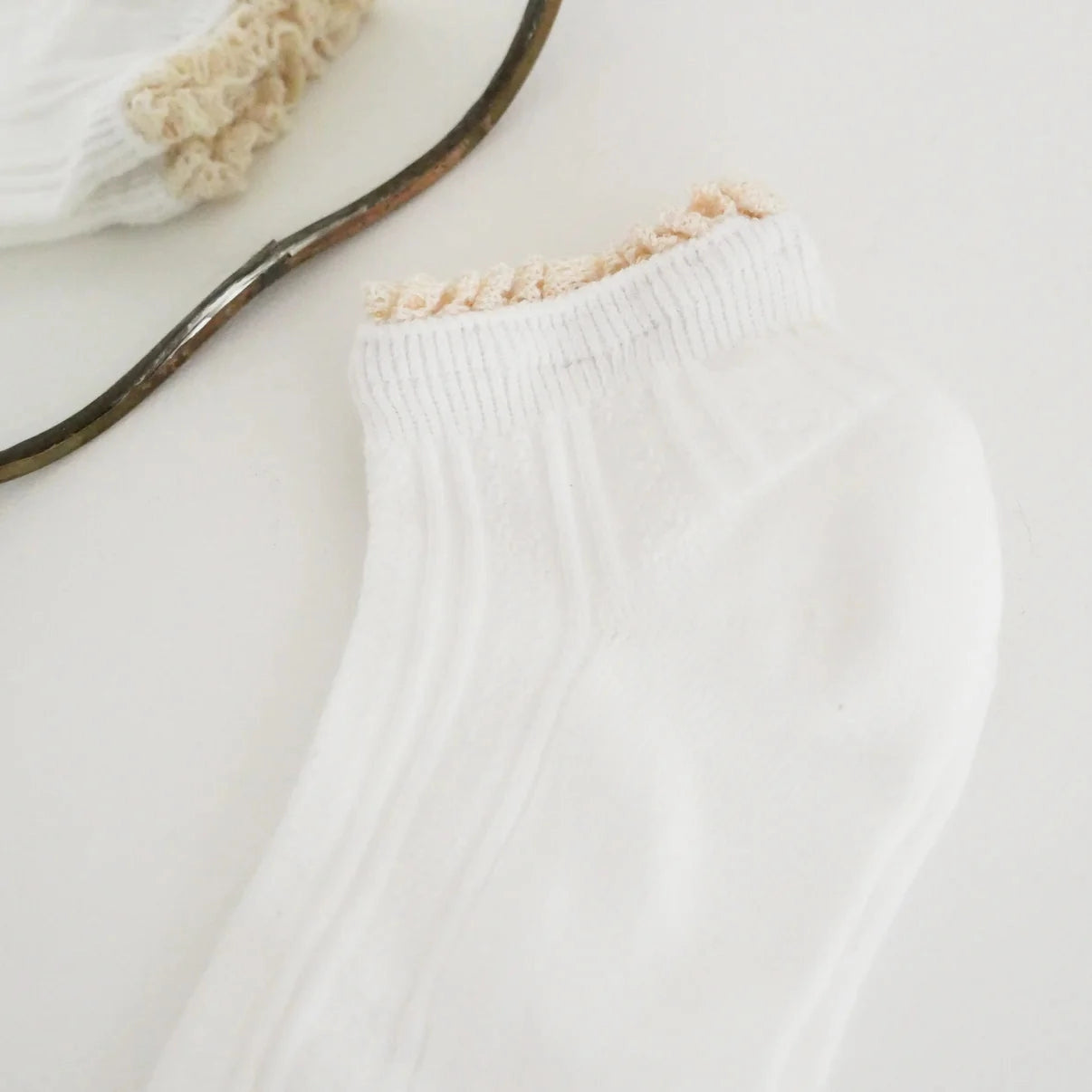 Chaussettes macramées blanches
