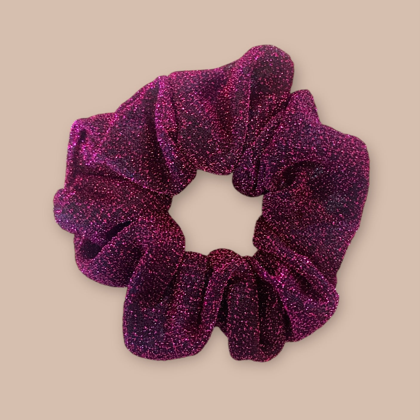 Chouchou paillettes - Cerise