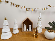 Set de 4 Sapins de Noël - porcelaine