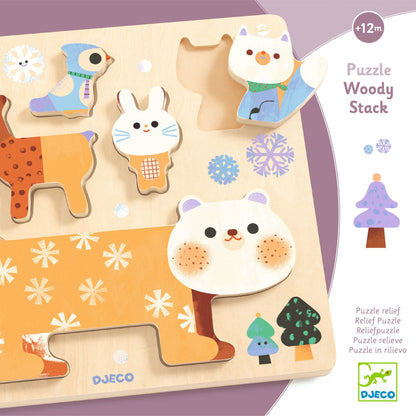 Puzzle en bois WoodyStack – Djeco