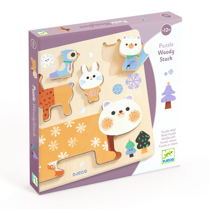 Puzzle en bois WoodyStack – Djeco