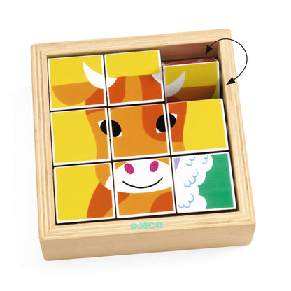 Animoroll – puzzle rotatif en bois – Djeco