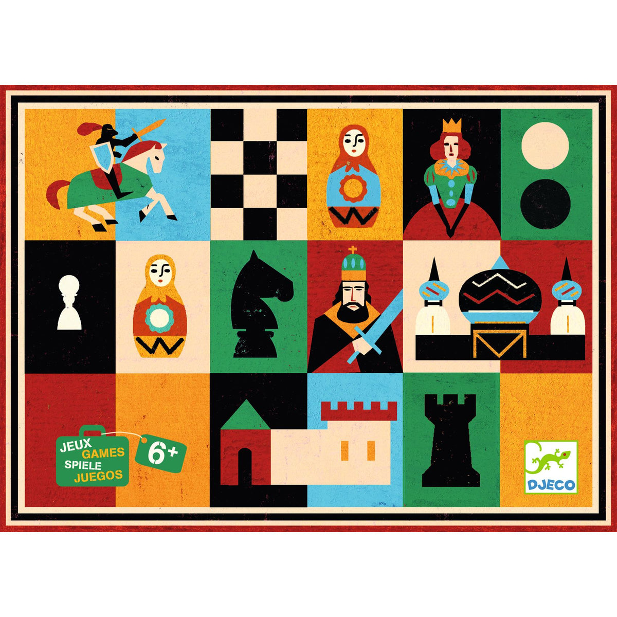 Échecs et dames – mallette de jeux – Djeco