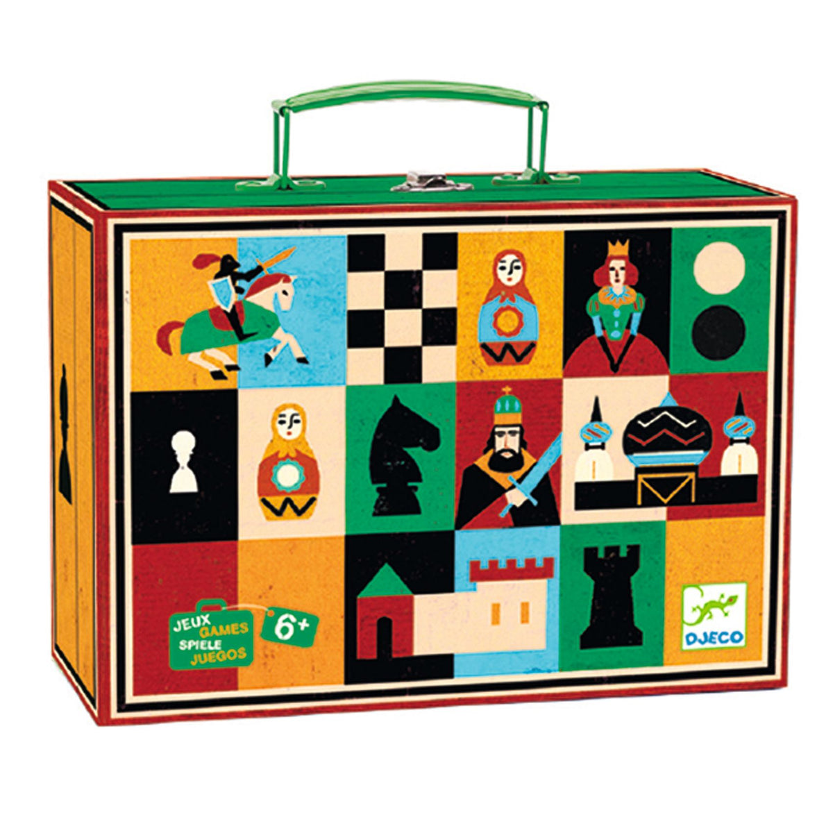 Échecs et dames – mallette de jeux – Djeco