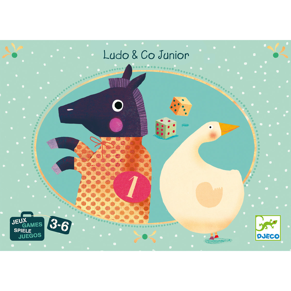 Ludo and Co Junior – jeu de l’oie et petits chevaux – Djeco