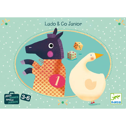 Ludo and Co Junior – jeu de l’oie et petits chevaux – Djeco