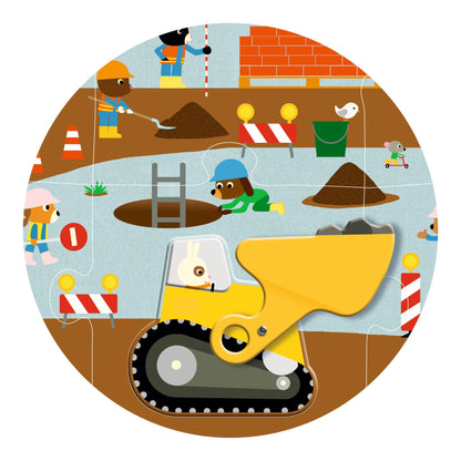 Puzzle géant Le chantier – 12 pièces – Djeco