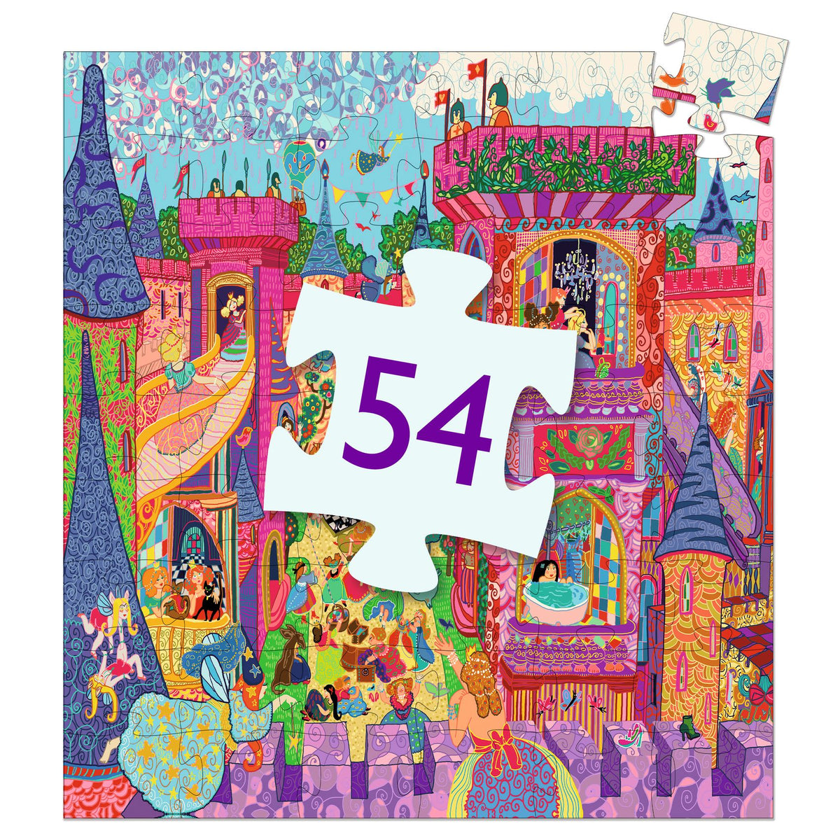 Puzzle Château féerique – 54 pièces – Djeco