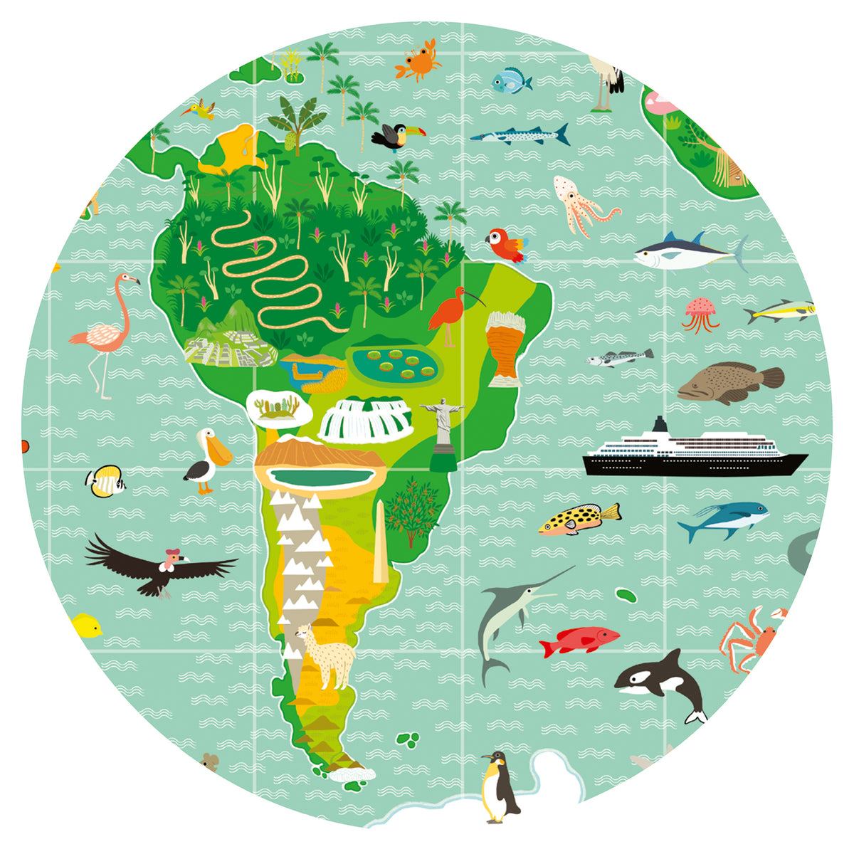 Puzzle observation Tour du monde – 200 pièces – Djeco