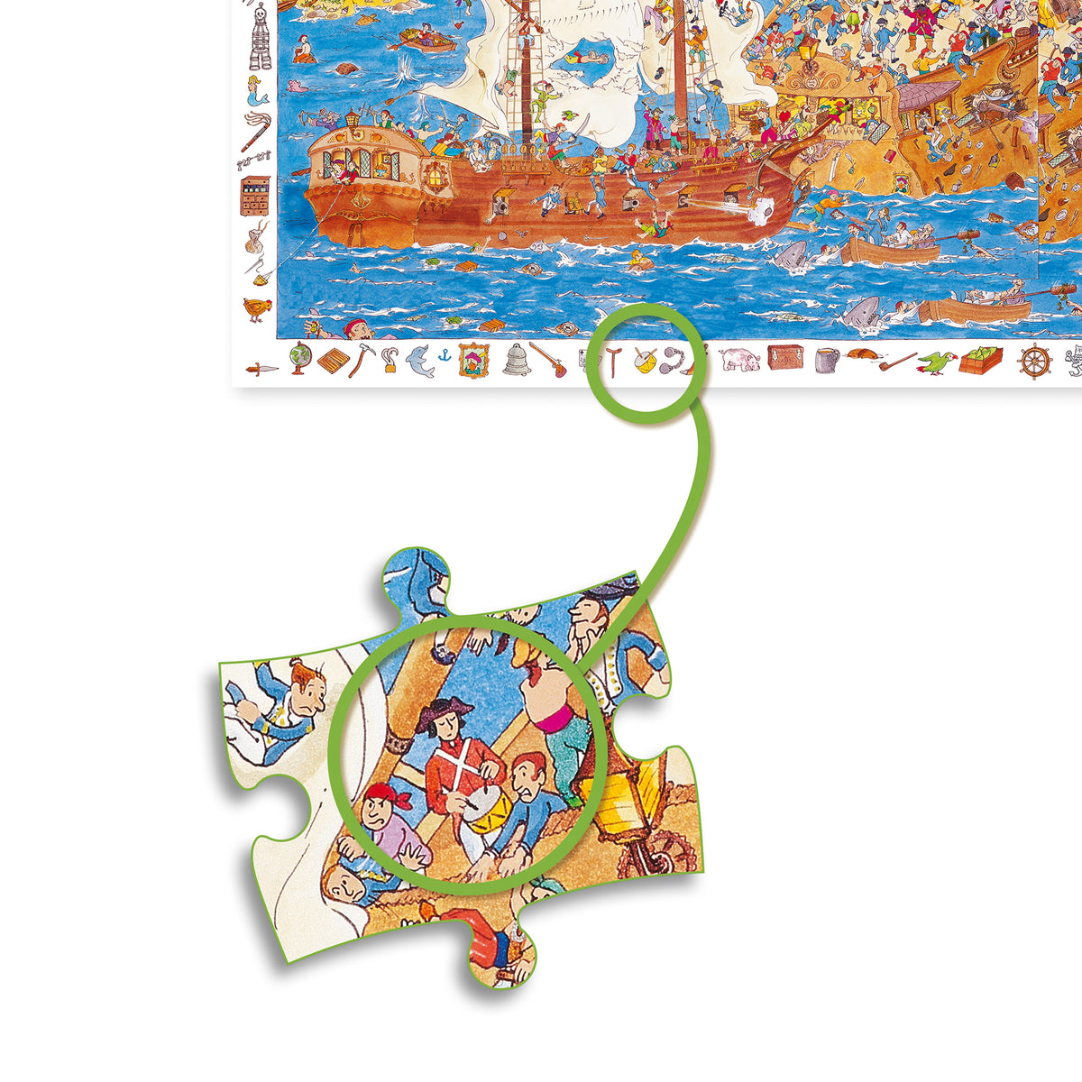 Puzzle observation Les pirates – 100 pièces – Djeco