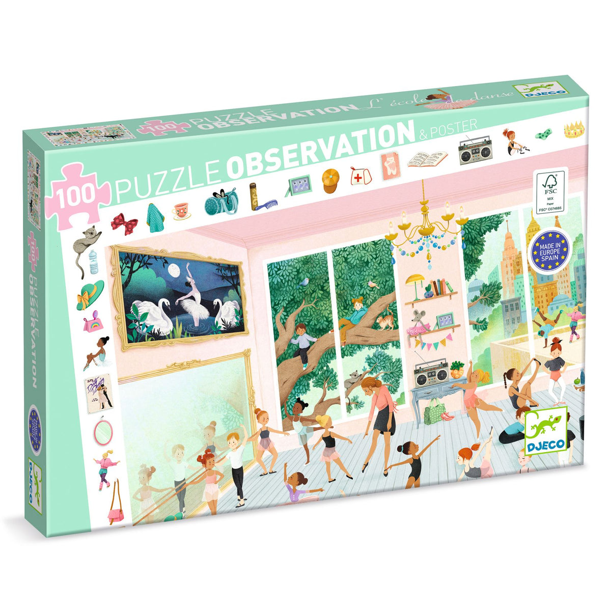 Puzzle observation L’école de danse – 100 pièces – Djeco