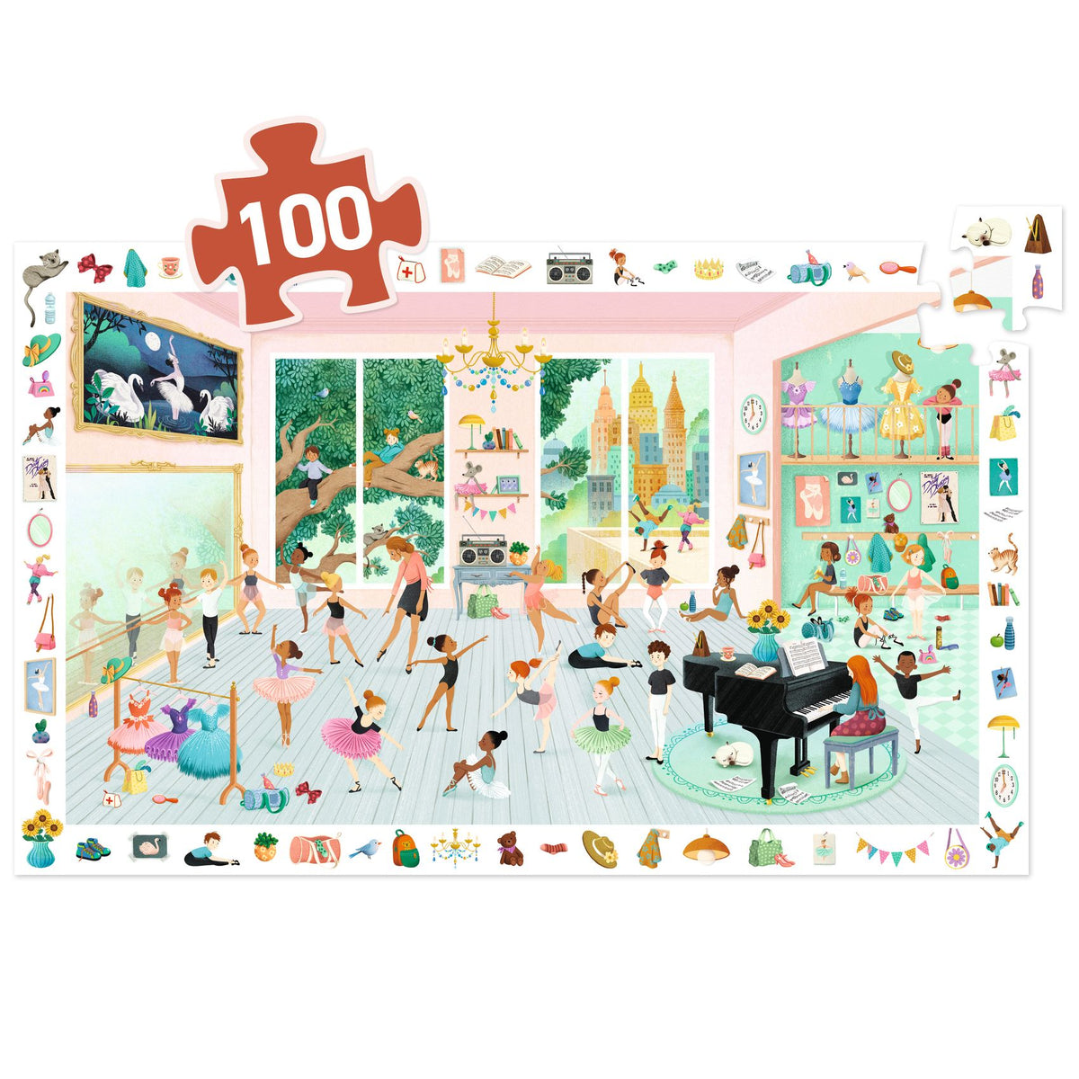 Puzzle observation L’école de danse – 100 pièces – Djeco