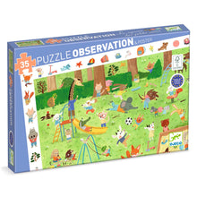 Puzzle observation Le square des petits amis – 35 pièces – Djeco