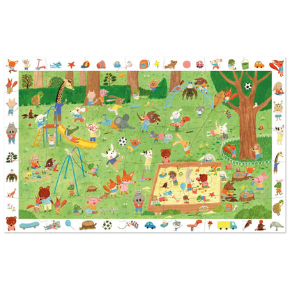 Puzzle observation Le square des petits amis – 35 pièces – Djeco