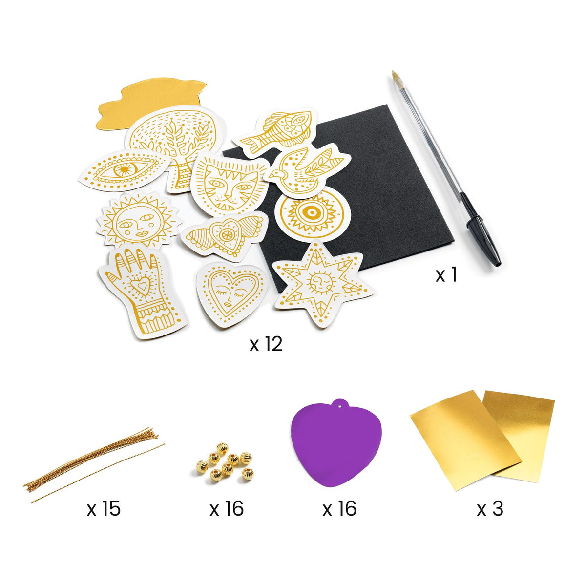 Kit DIY Porte-bonheur – amulettes en métal – Djeco