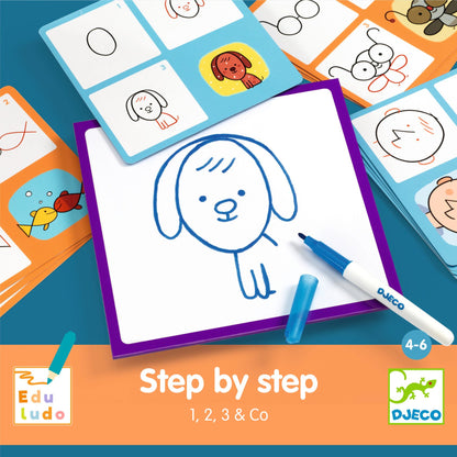 Step by step 1, 2, 3 & Co – apprendre à dessiner – Djeco