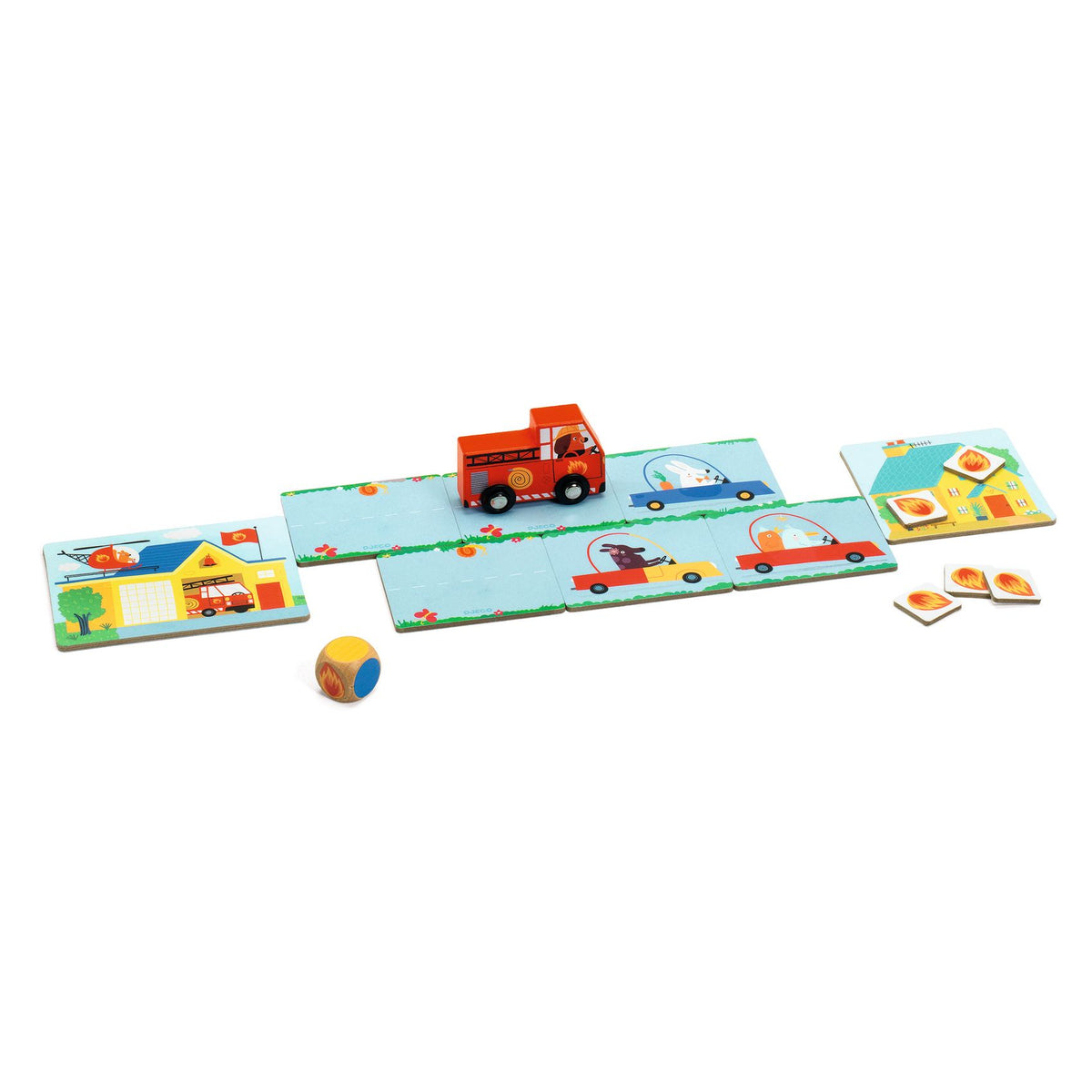 PinPon ! – jeu coopératif des pompiers – Djeco