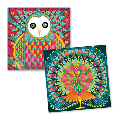 Mosaïques Coco – paon et chouette – Djeco