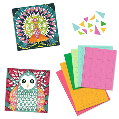 Mosaïques Coco – paon et chouette – Djeco