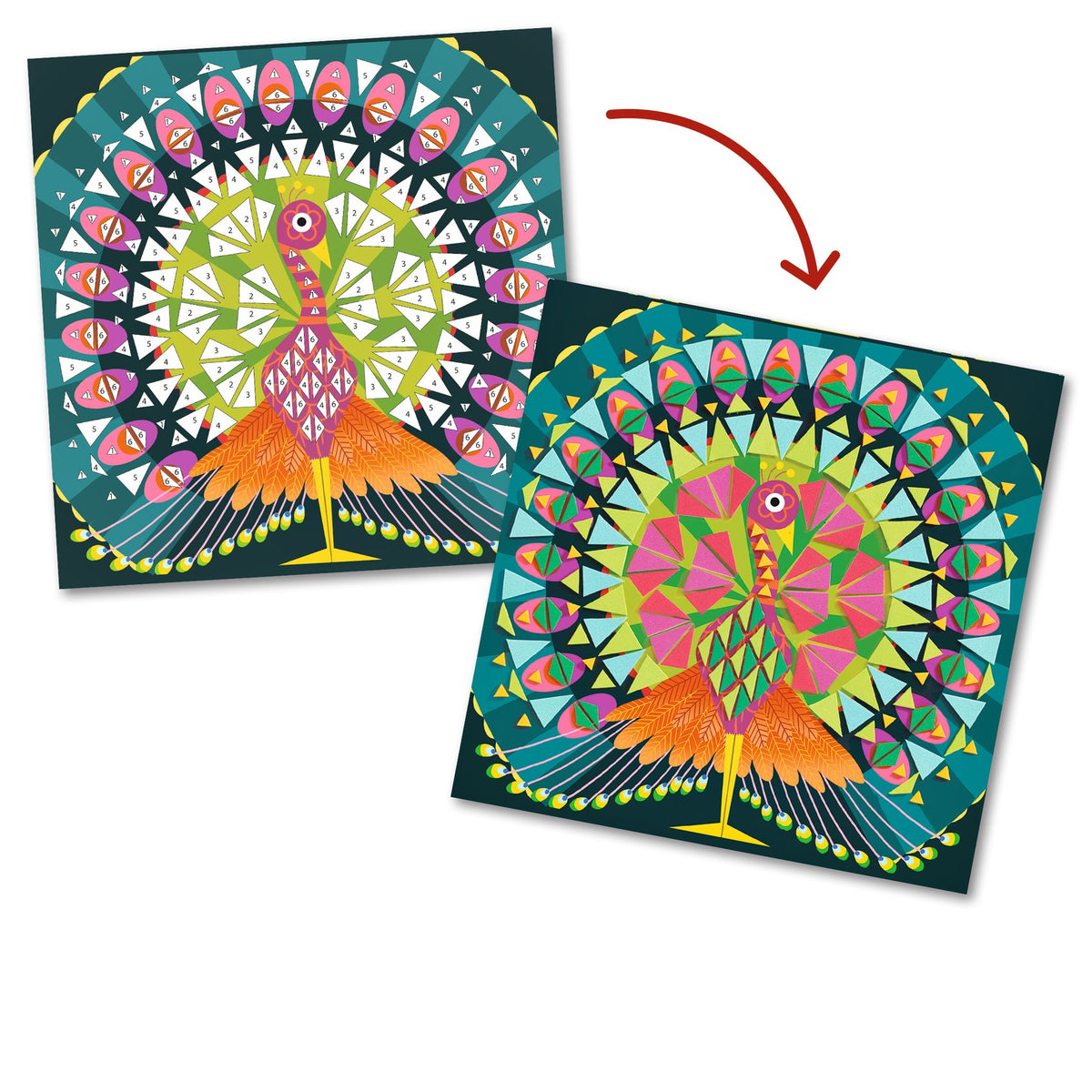 Mosaïques Coco – paon et chouette – Djeco