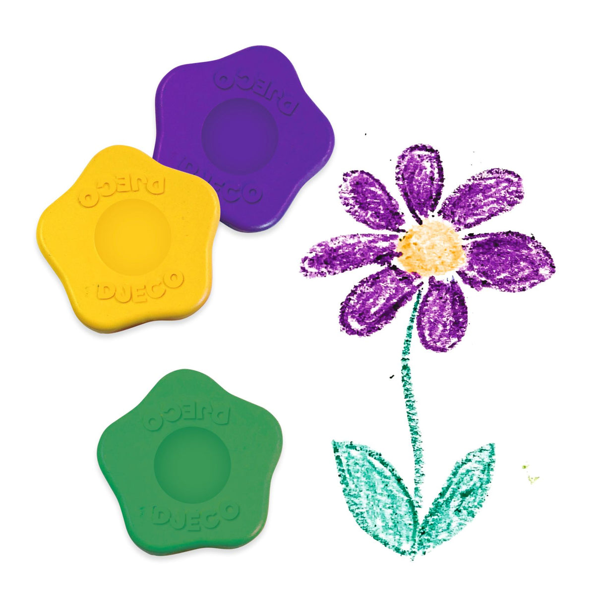 12 crayons fleurs pour les petits – Djeco