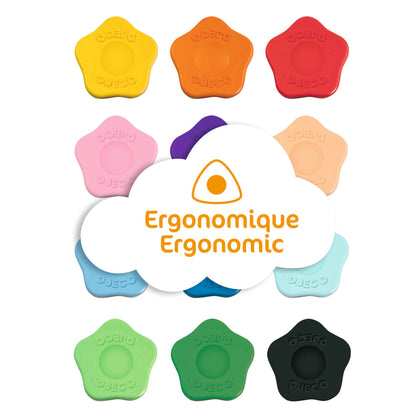 12 crayons fleurs pour les petits – Djeco
