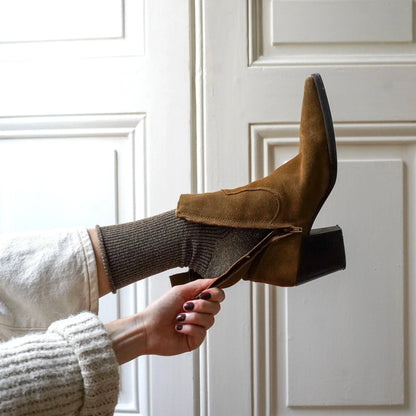 Chaussettes pailletées 36/40 - Caramel