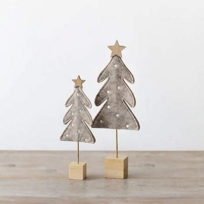 Grand sapin en feutrine - Gris