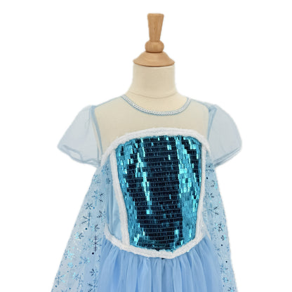 Robe de princesse Elsa, bleu glacier – Labay