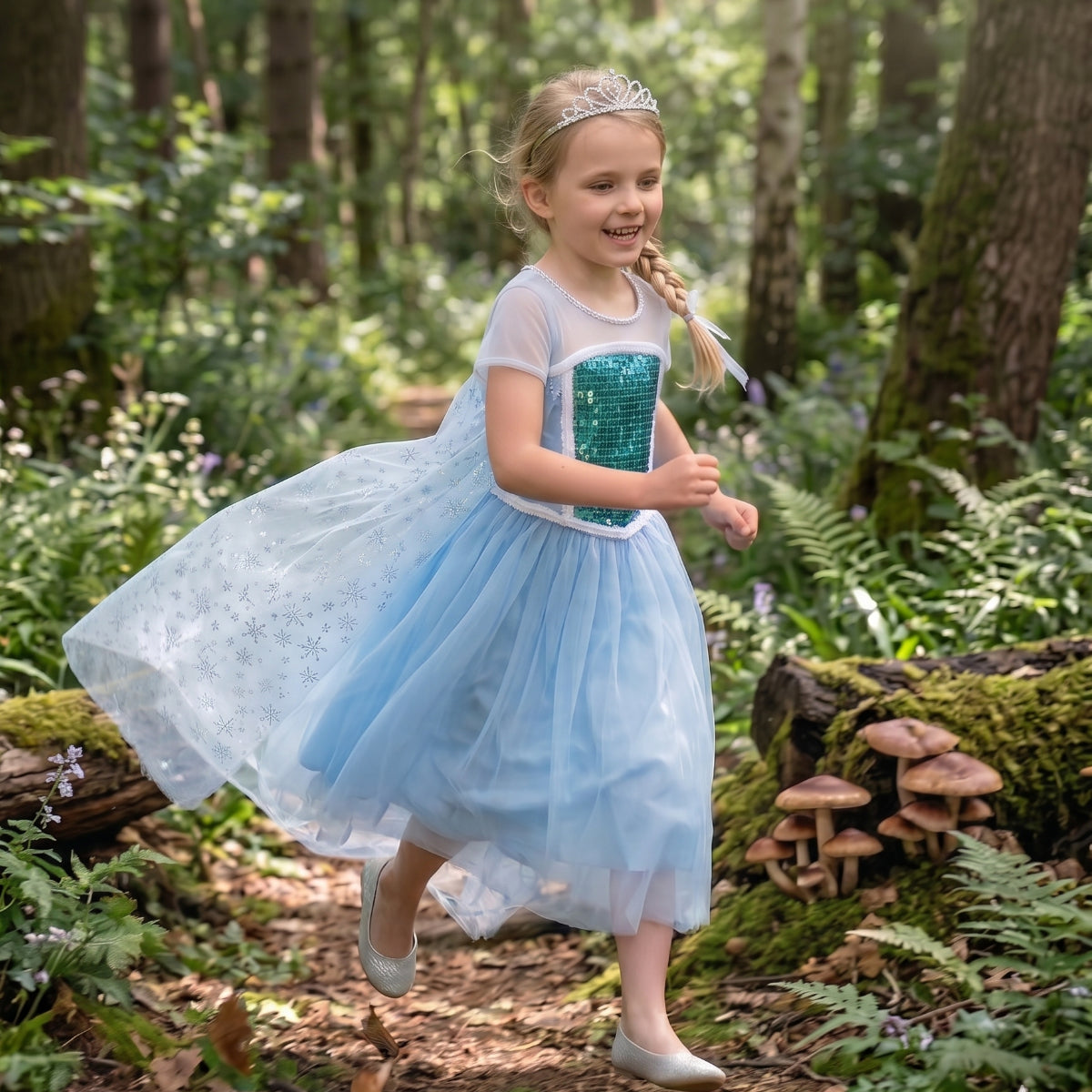 Robe de princesse Elsa, bleu glacier – Labay