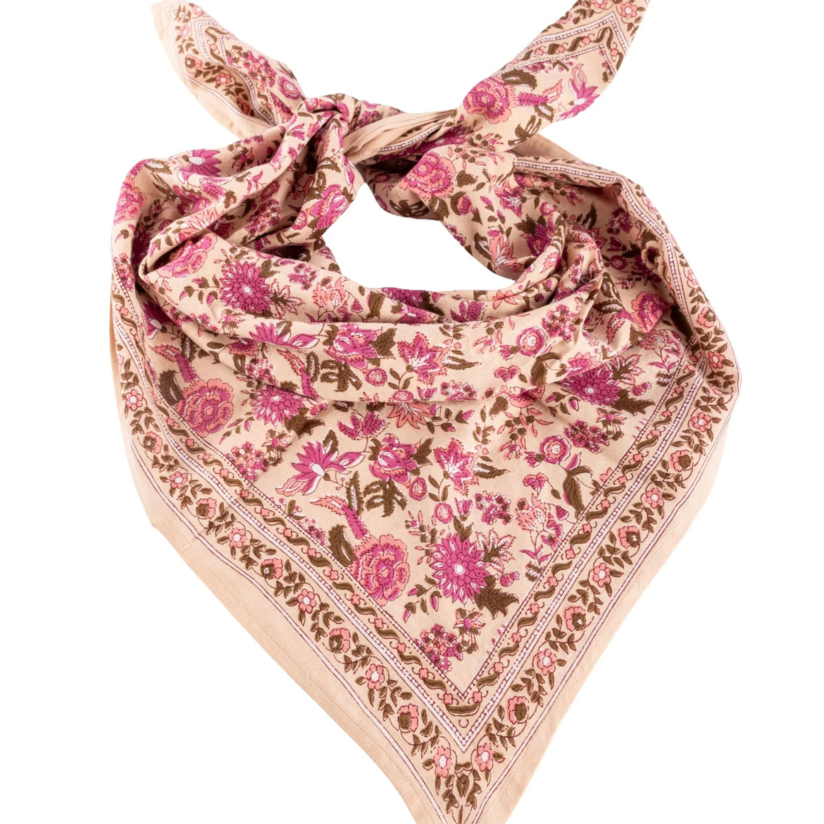 Foulard Goa Pink bindi atelier