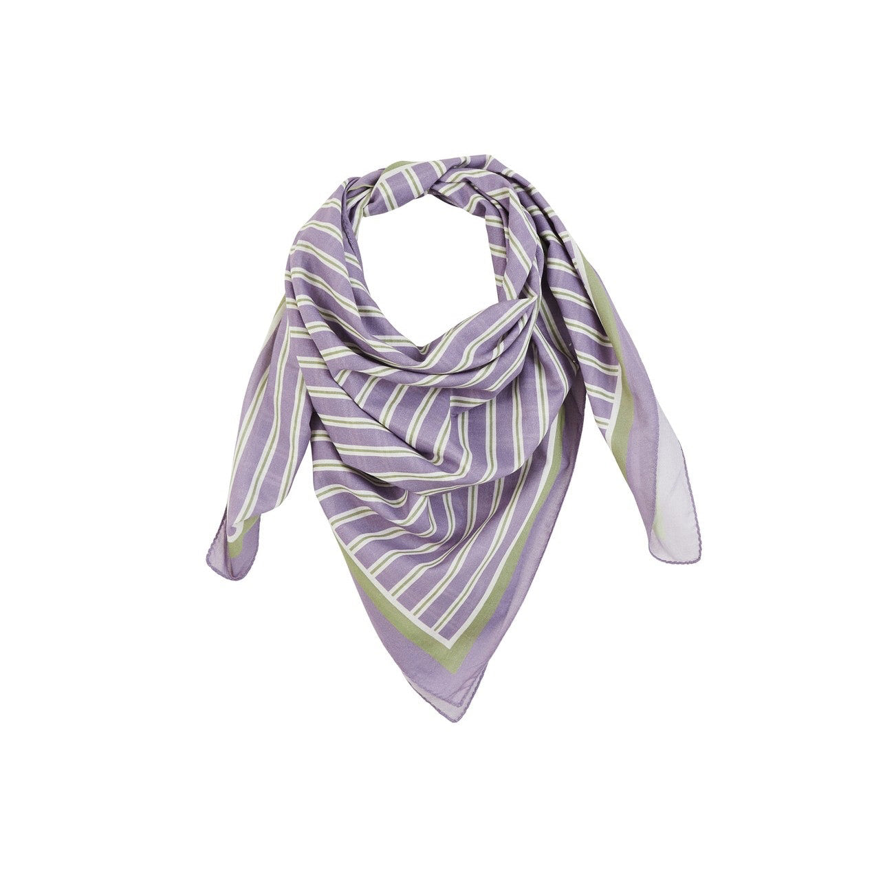 Foulard rayures violettes Gabrielle 